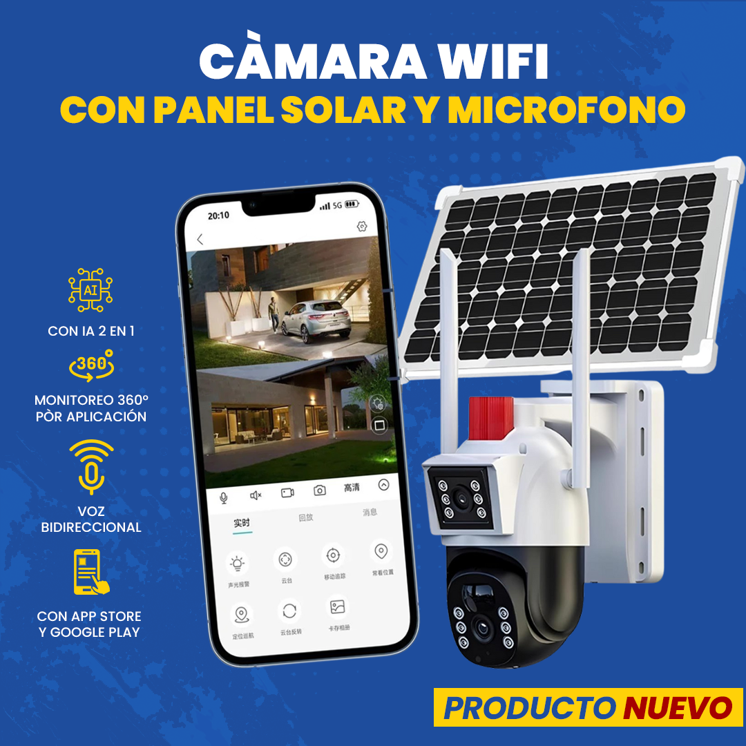 Cámara Doble - Wifi - Con Panel Solar