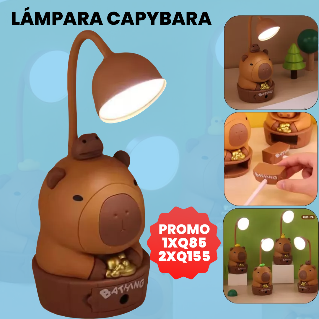 Lámpara de Escritorio Capibara con Sacapuntas