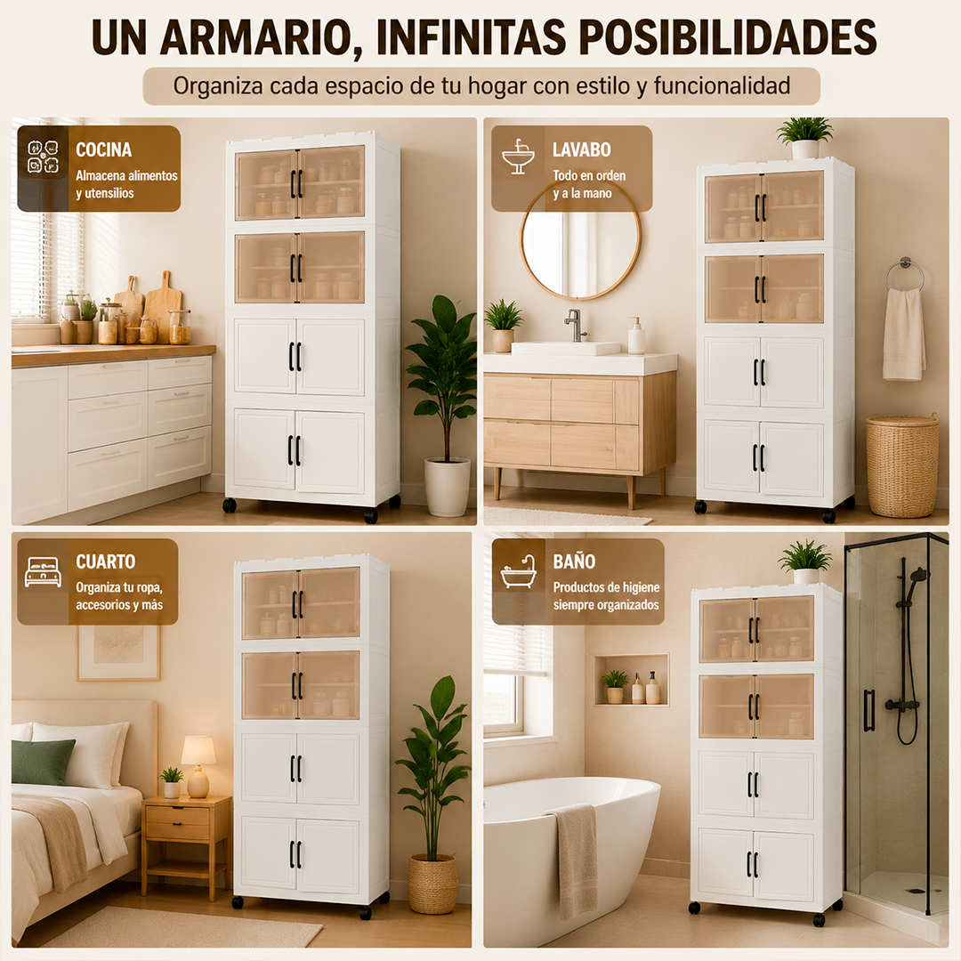 Armario Organizador de 4 Niveles