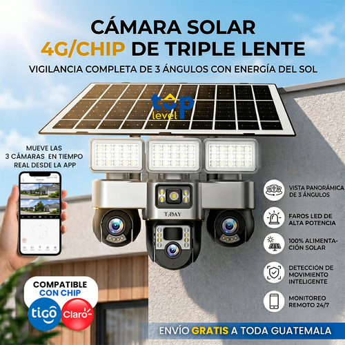 Cámara Solar 4G de Triple Lente