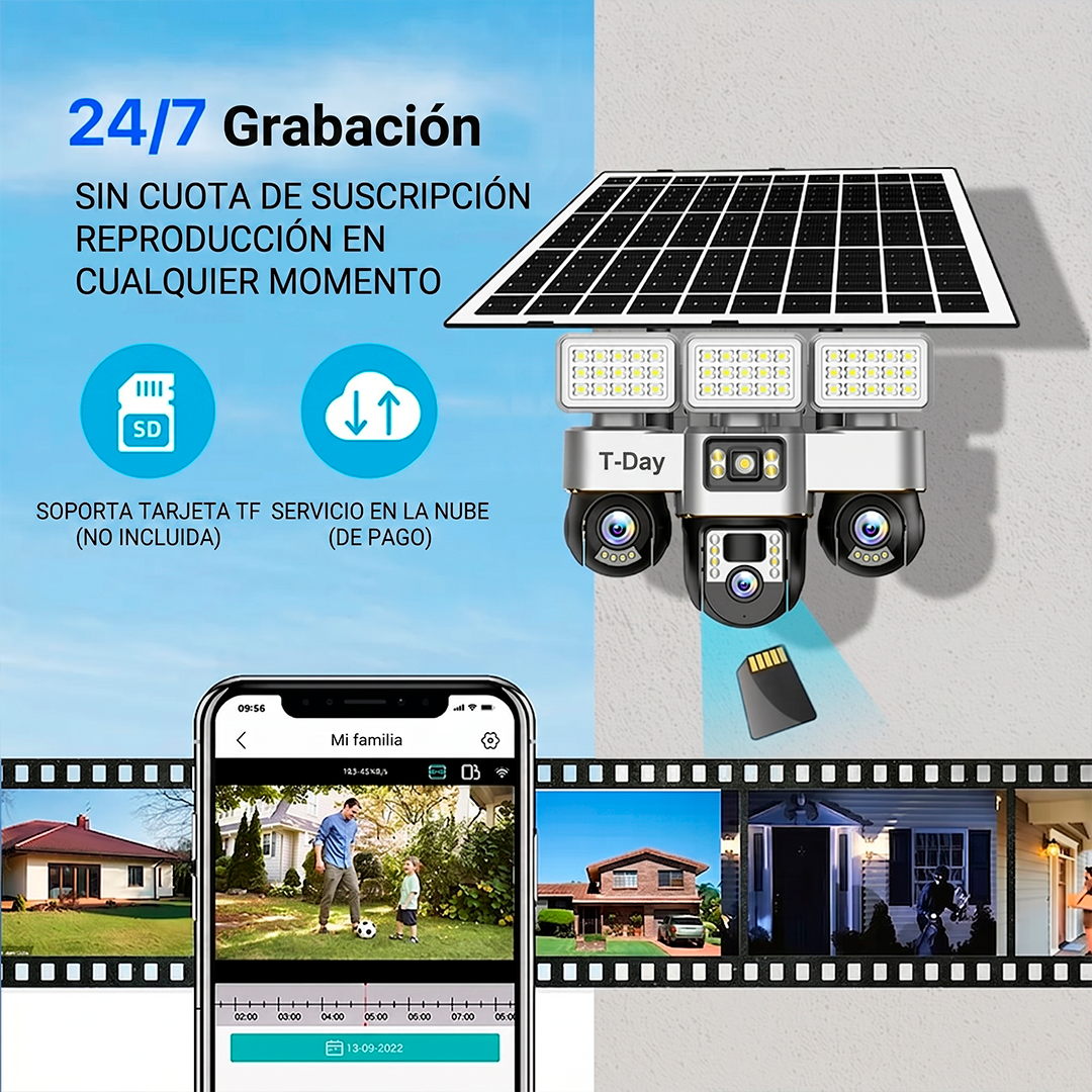 Cámara Solar 4G de Triple Lente