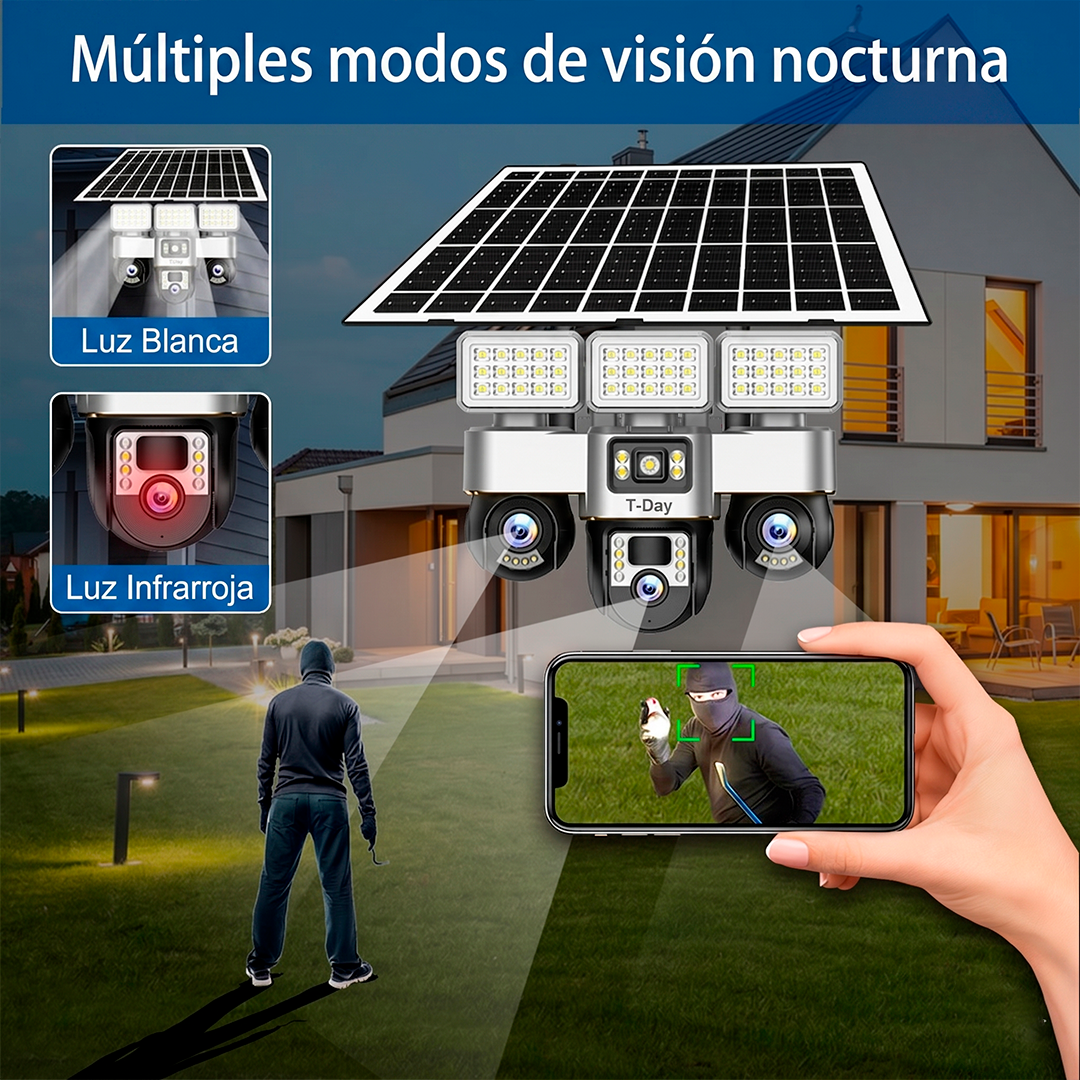 Cámara Solar 4G de Triple Lente