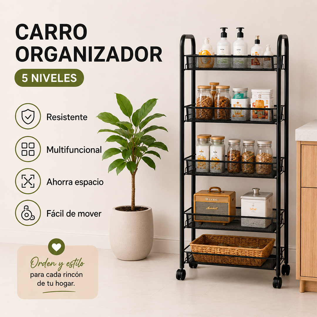 CARRITO ORGANIZADOR DE 5 NIVELES