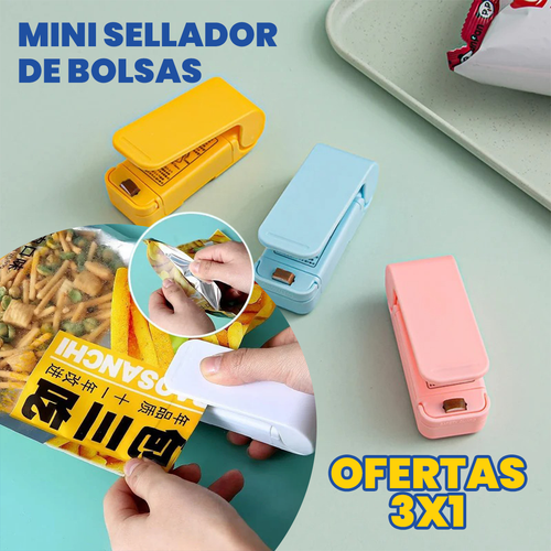 Combo de 3 Mini Selladores de Bolsas Portátiles