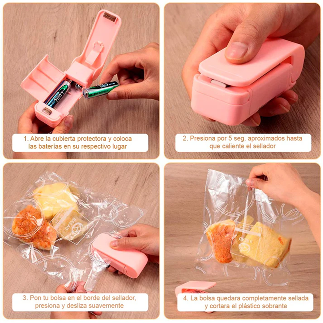 Combo de 3 Mini Selladores de Bolsas Portátiles
